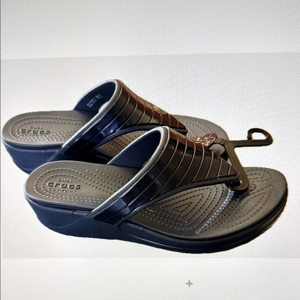 Blue Crocs Women’s Monterey Flip Flop Sandals NWT
Size 5.